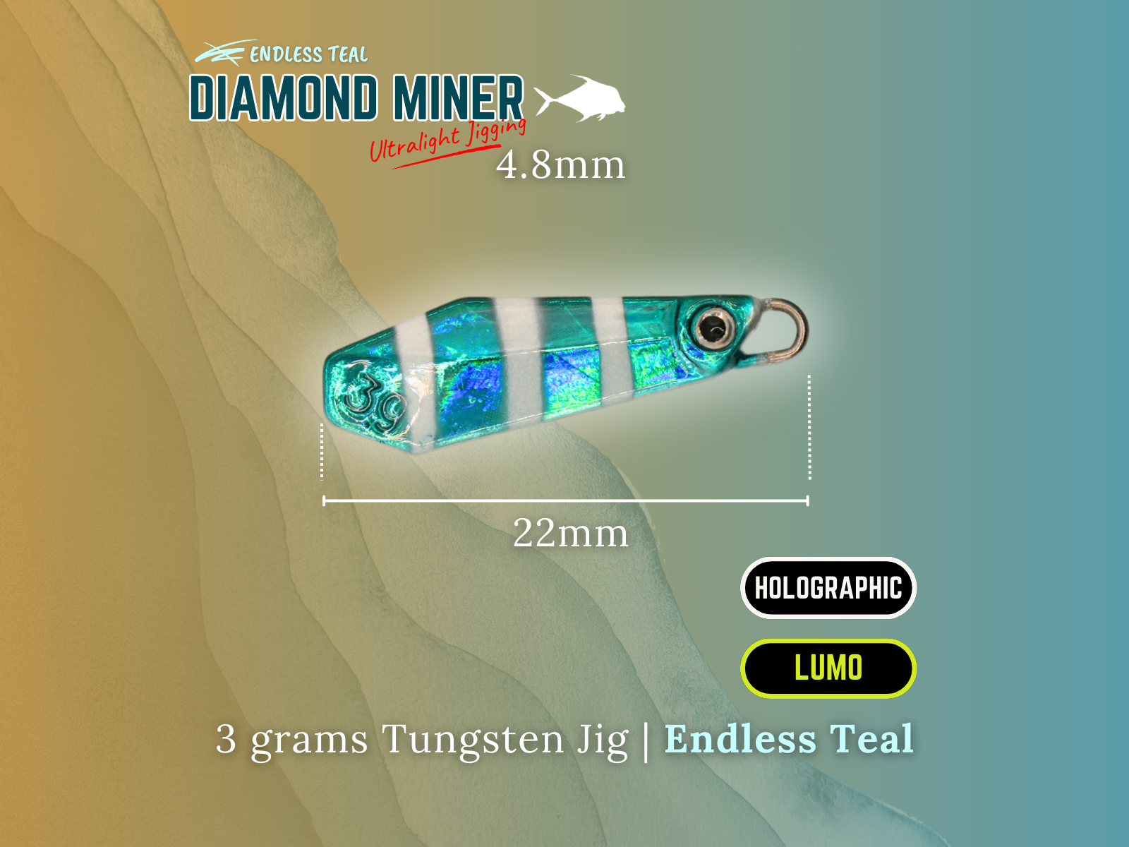 Endless Teal - Diamond Miner Micro TG Tungsten Jigs