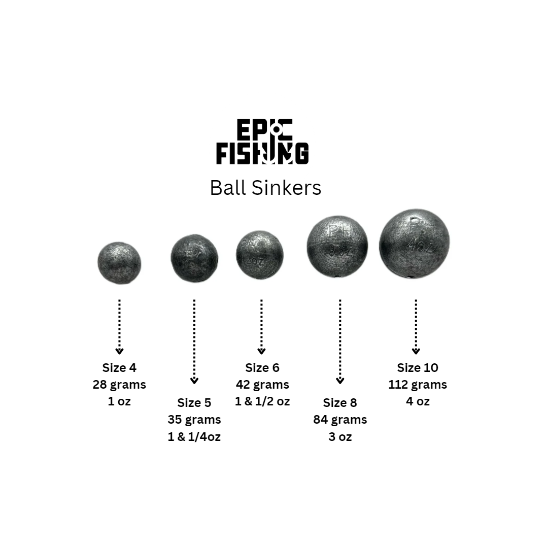 Ball Lead Fishing Sinkers – EPIC Fishing - Main Image
