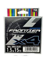 YGK FRONTIER PE Fishing Line - 100m x4 Single Colour