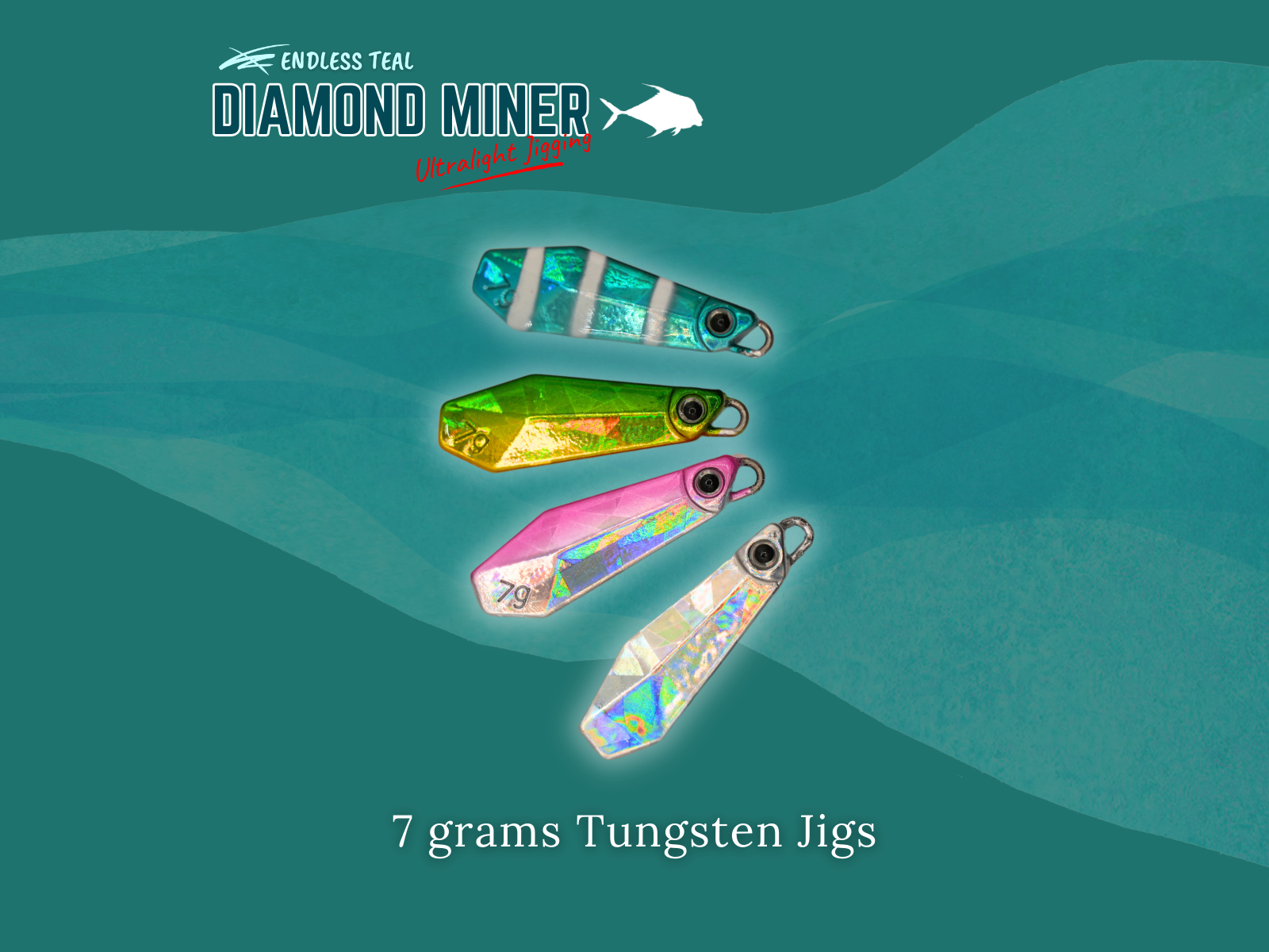 Endless Teal - Diamond Miner Micro TG Tungsten Jigs