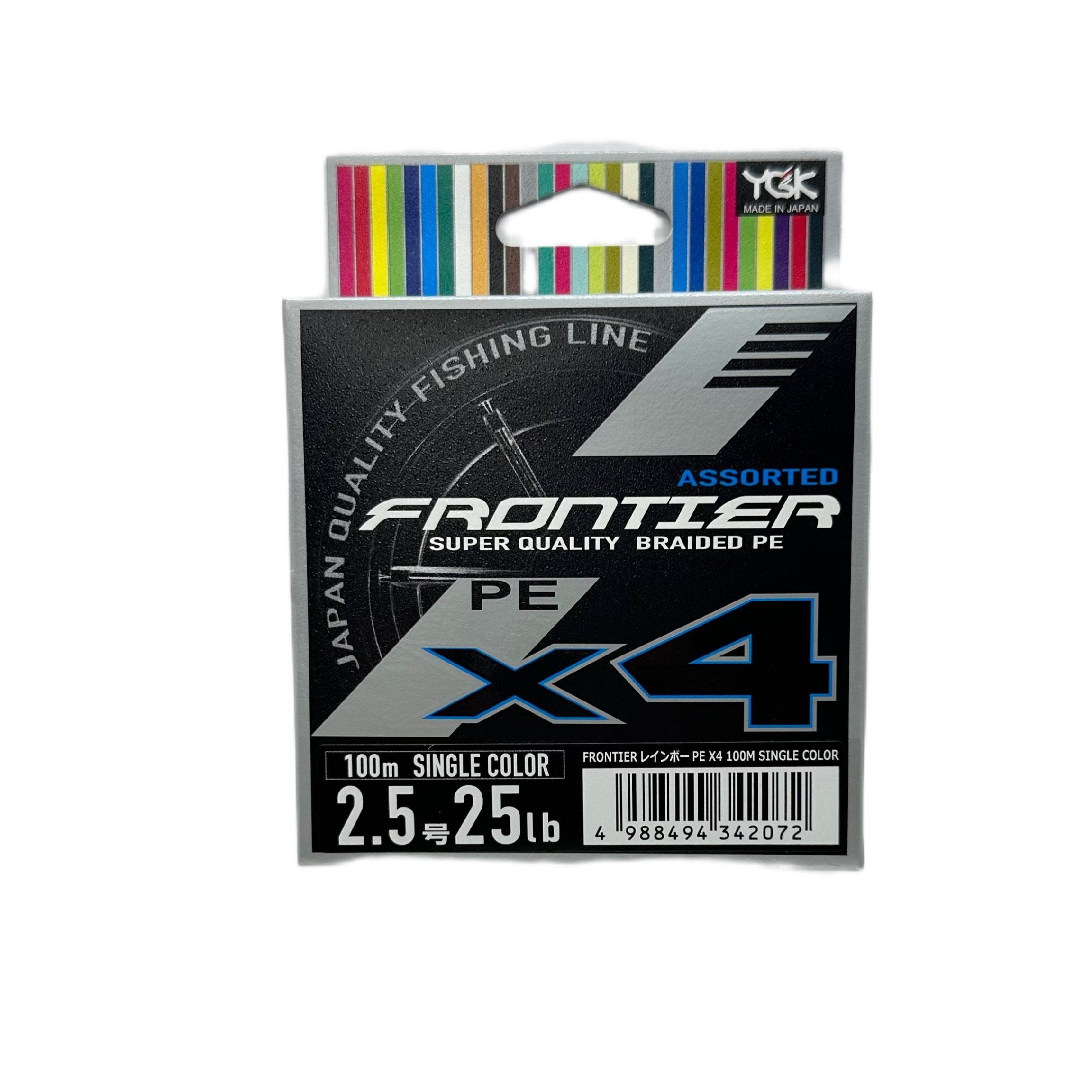 YGK FRONTIER PE Fishing Line - 100m x4 Single Colour