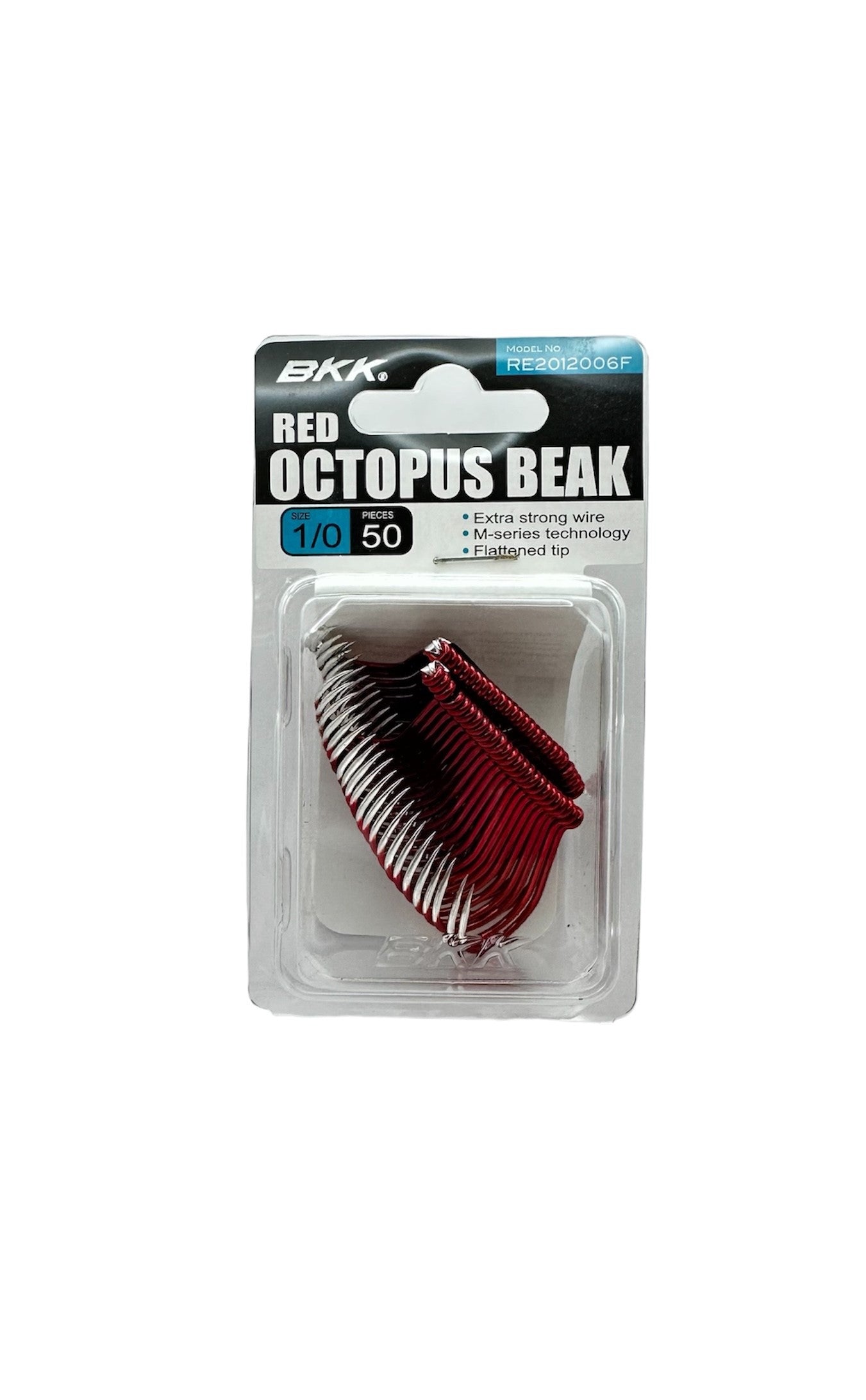 BKK Red Octopus Beak Hook - Economy Box of 50 Hooks