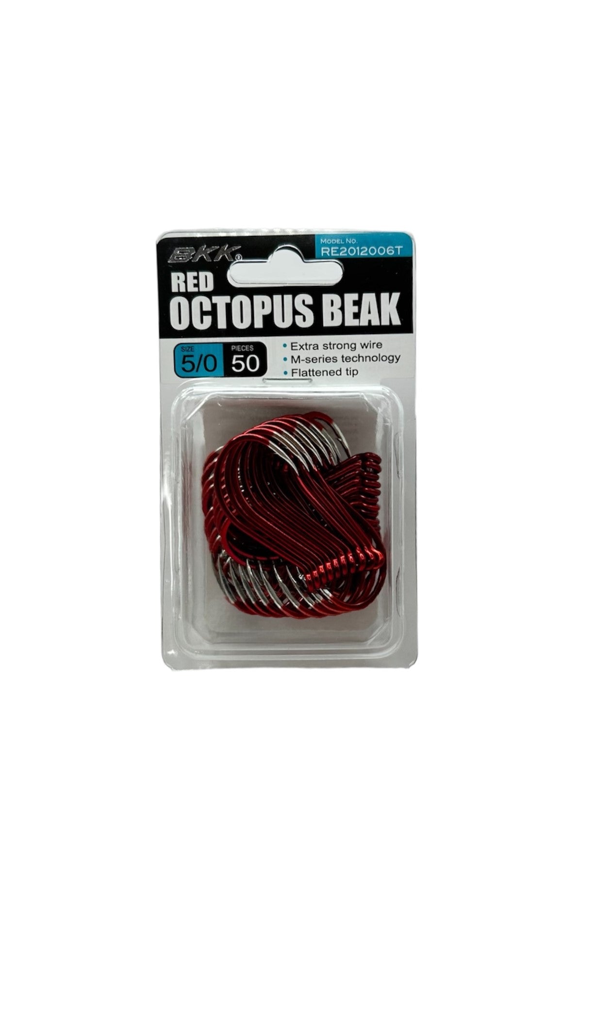 BKK Red Octopus Beak Hook - Economy Box of 50 Hooks