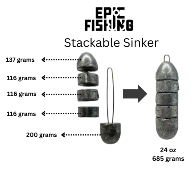 Stackable Fishing Sinkers