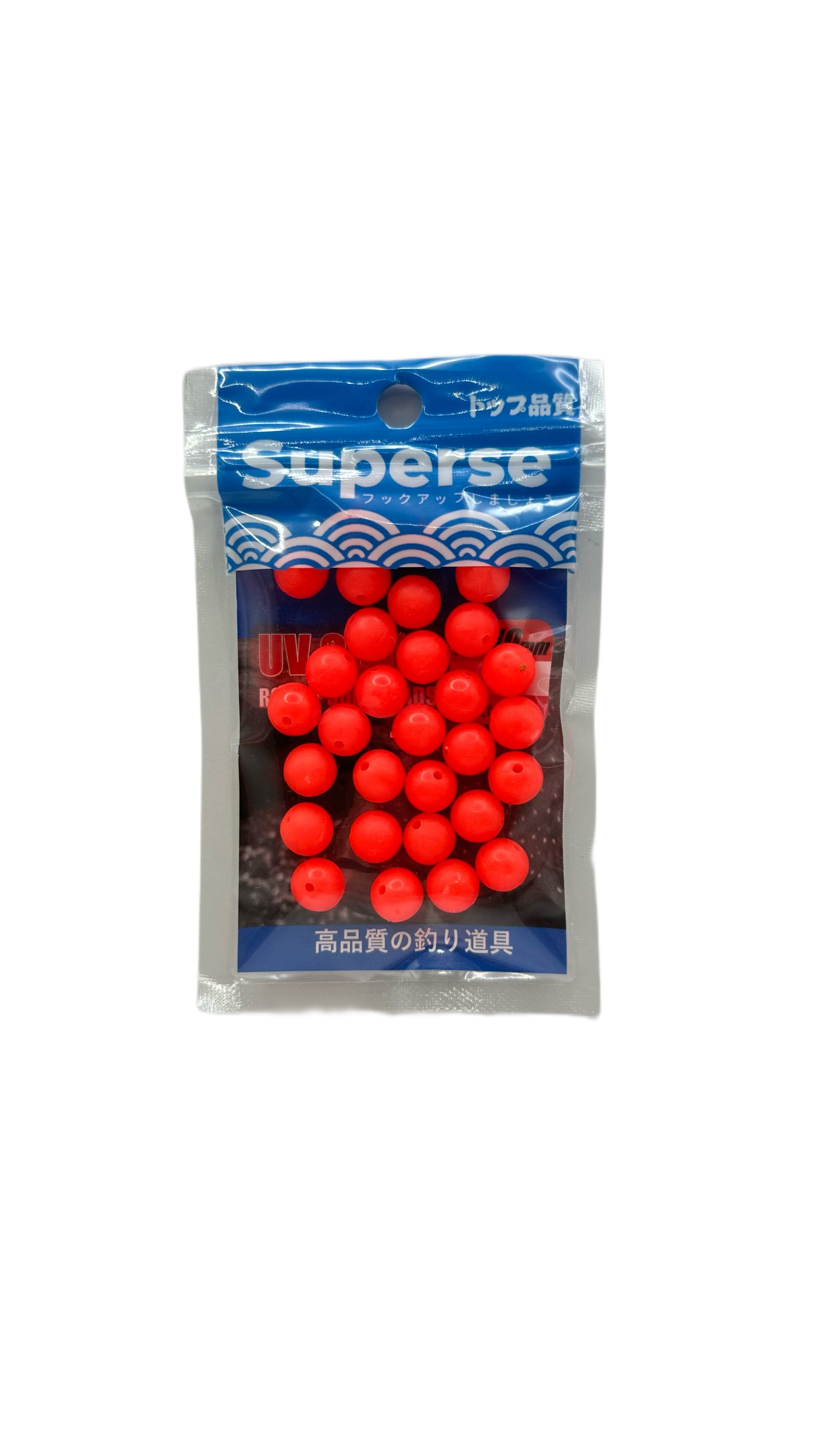 Superse Round UV Soft Glow Beads (Red 10mm)